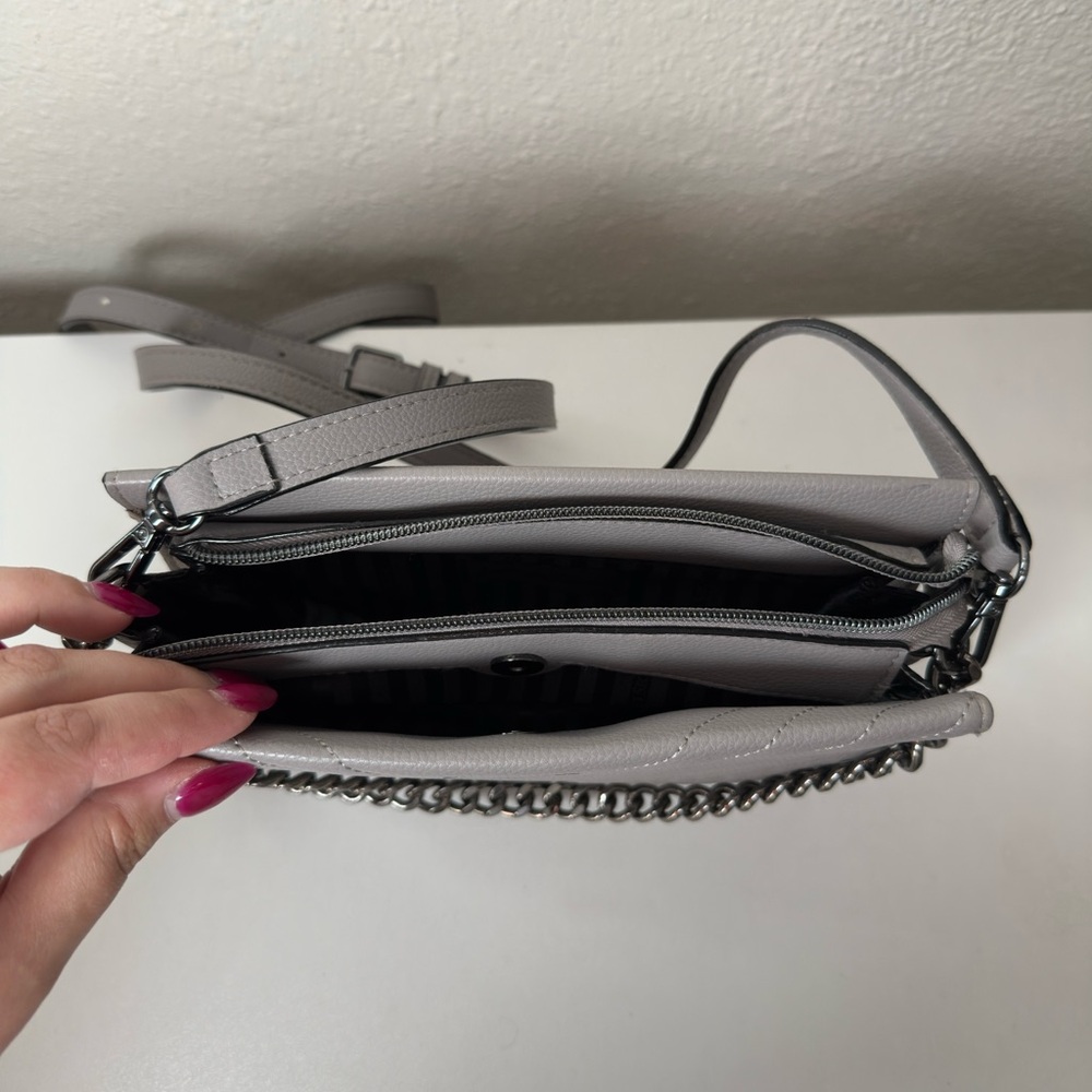 Victoria's Secret Charcoal Chevron Crossbody Bag - Picture 2 of 3